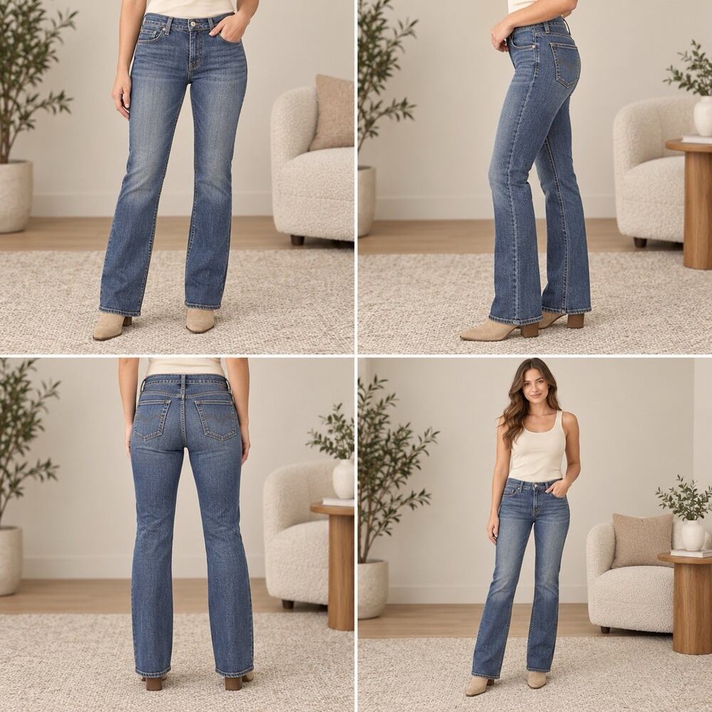 Levi’s 512 Perfectly Slimming Women’s Jeans 10 Short Bootcut Medium Wash